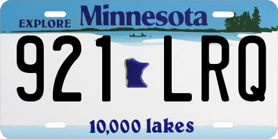 MN license plate 921LRQ