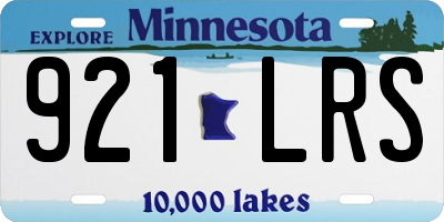 MN license plate 921LRS