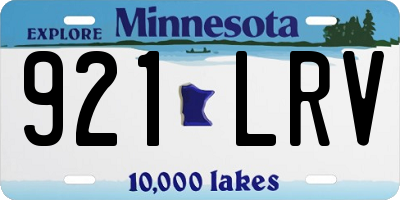 MN license plate 921LRV