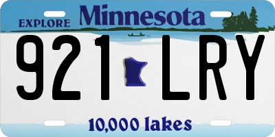 MN license plate 921LRY
