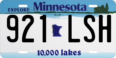 MN license plate 921LSH
