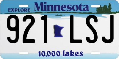 MN license plate 921LSJ