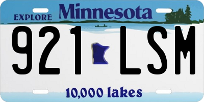 MN license plate 921LSM