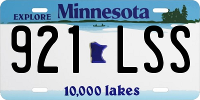 MN license plate 921LSS
