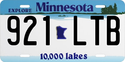 MN license plate 921LTB