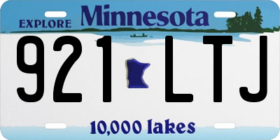 MN license plate 921LTJ