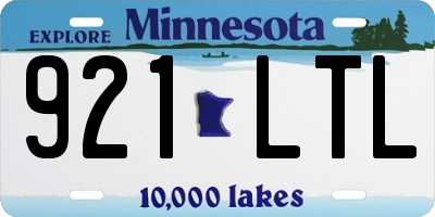 MN license plate 921LTL
