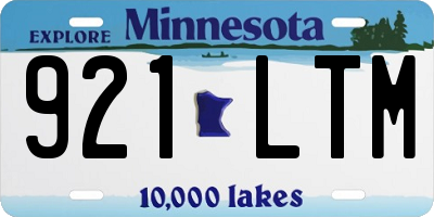 MN license plate 921LTM