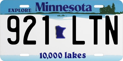 MN license plate 921LTN