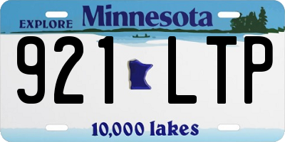 MN license plate 921LTP