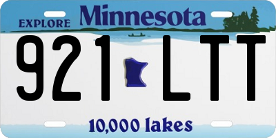 MN license plate 921LTT