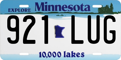 MN license plate 921LUG