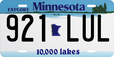 MN license plate 921LUL
