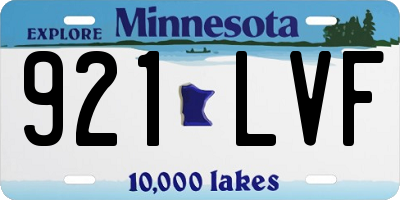 MN license plate 921LVF