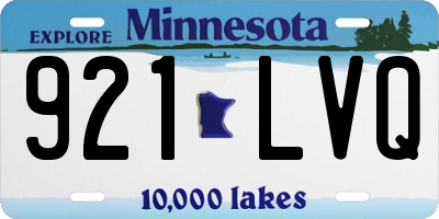 MN license plate 921LVQ