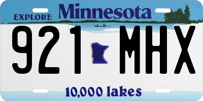 MN license plate 921MHX