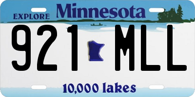 MN license plate 921MLL
