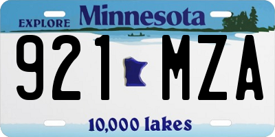 MN license plate 921MZA