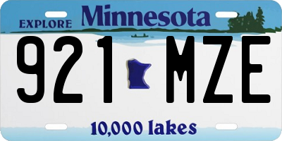 MN license plate 921MZE