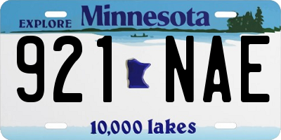 MN license plate 921NAE