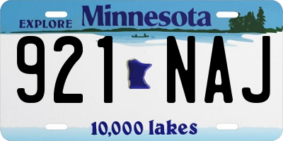 MN license plate 921NAJ