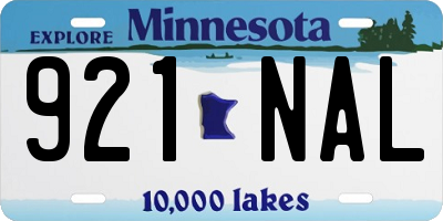 MN license plate 921NAL
