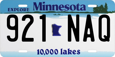 MN license plate 921NAQ