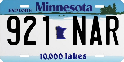 MN license plate 921NAR