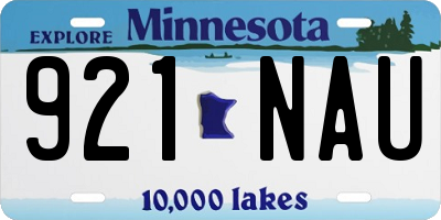 MN license plate 921NAU