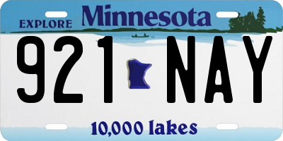 MN license plate 921NAY