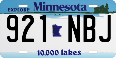 MN license plate 921NBJ