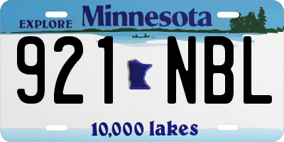 MN license plate 921NBL