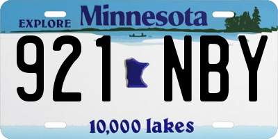 MN license plate 921NBY