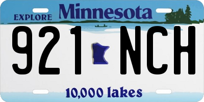 MN license plate 921NCH