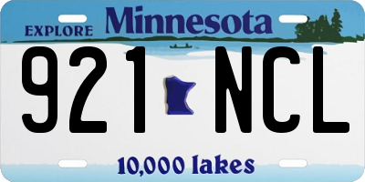 MN license plate 921NCL