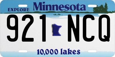 MN license plate 921NCQ