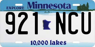 MN license plate 921NCU