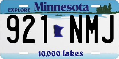 MN license plate 921NMJ