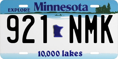 MN license plate 921NMK