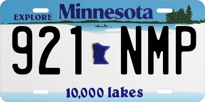 MN license plate 921NMP