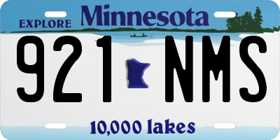 MN license plate 921NMS