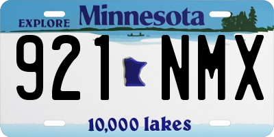 MN license plate 921NMX