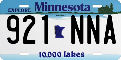 MN license plate 921NNA
