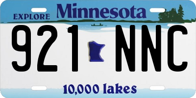 MN license plate 921NNC