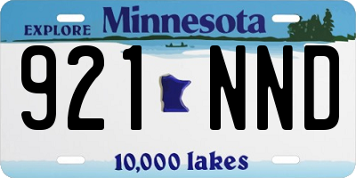 MN license plate 921NND