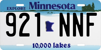 MN license plate 921NNF