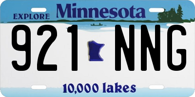 MN license plate 921NNG