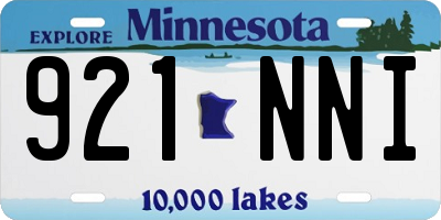 MN license plate 921NNI