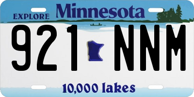 MN license plate 921NNM
