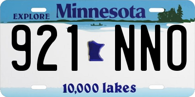 MN license plate 921NNO